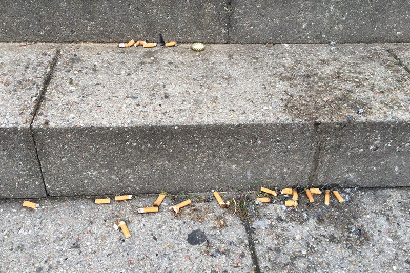 cigarette butts in Kolding